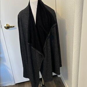 Chic Charcoal Women's Sweater Jacket